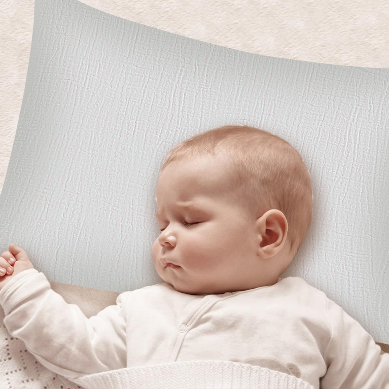 Winmany Fundas de almohada de muselina de algodón para bebés, niñas y niños, fundas de almohada de viaje con diseño de sobres, accesorios para cuna, se adapta a almohadas de 33 x 45 cm, 35,5 x 48,3 cm