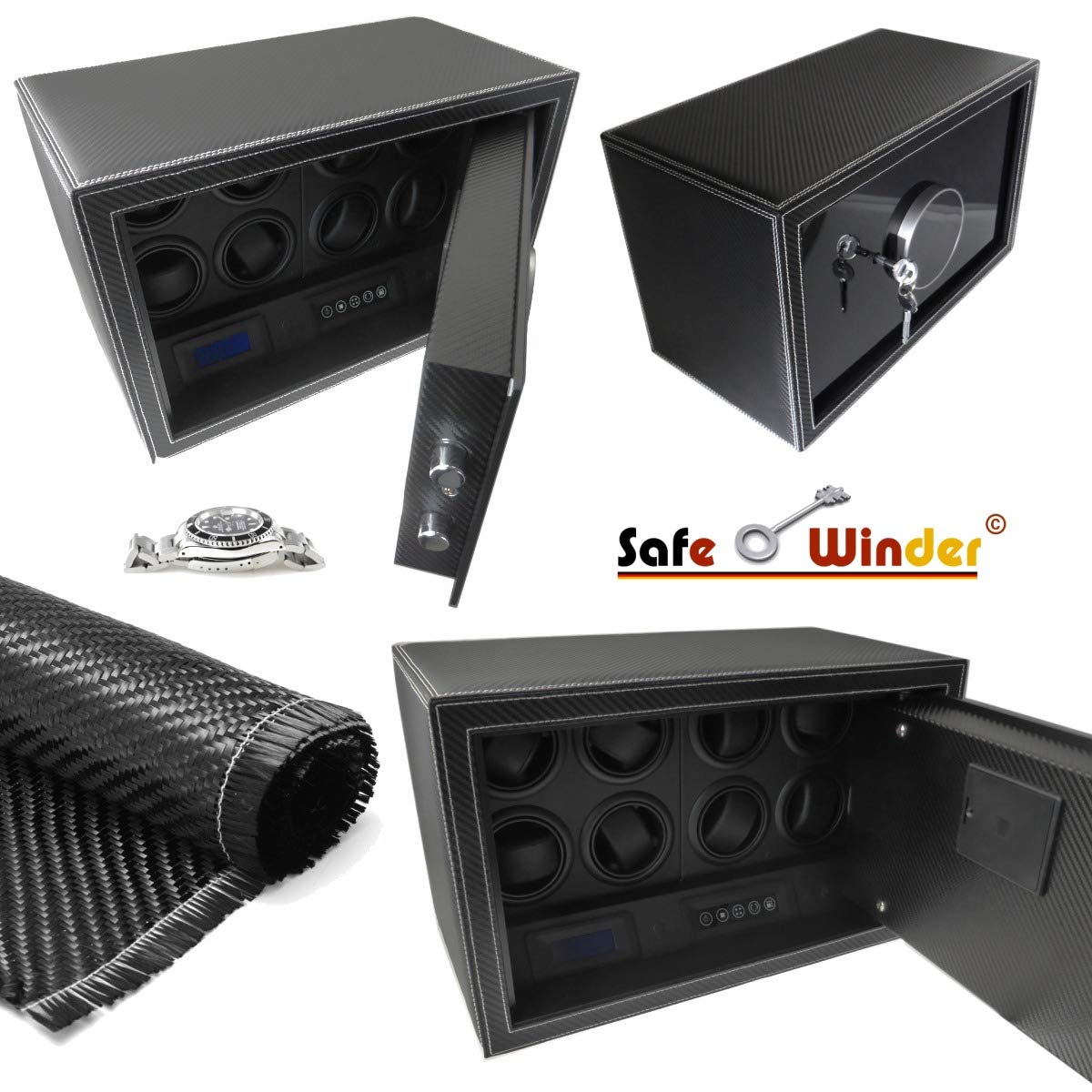 SmoothX 8 CARBON Uhrenbeweger & Safe