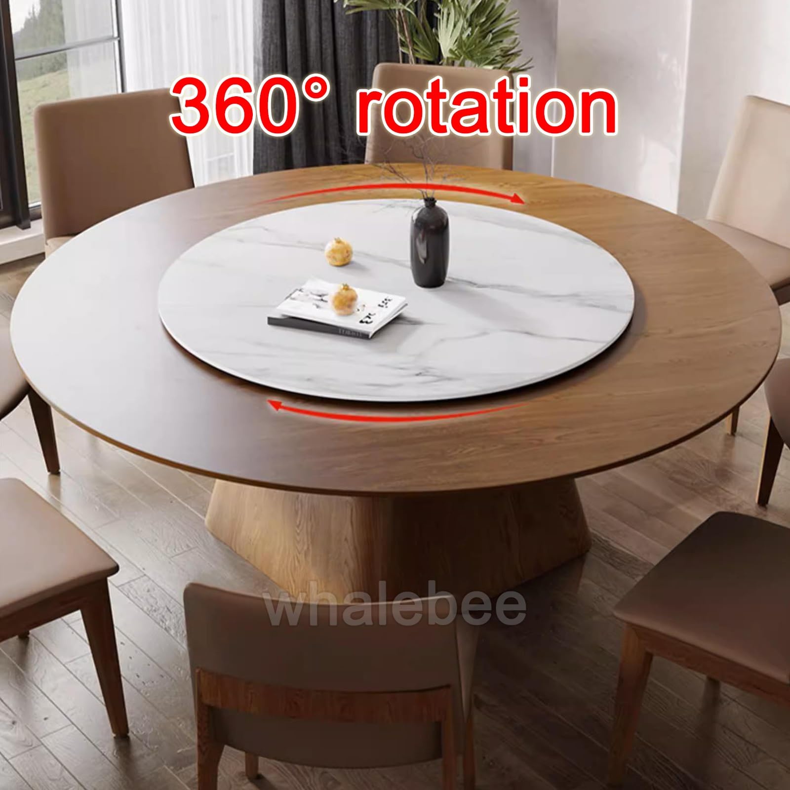 Amazon｜大型ターンテーブル Lazy Susan 円形 回転台 木製 回転盤