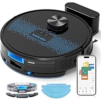 Lubluelu 4500Pa Robot Aspirapolvere Lavapavimenti con Mappatura a 5 Piani