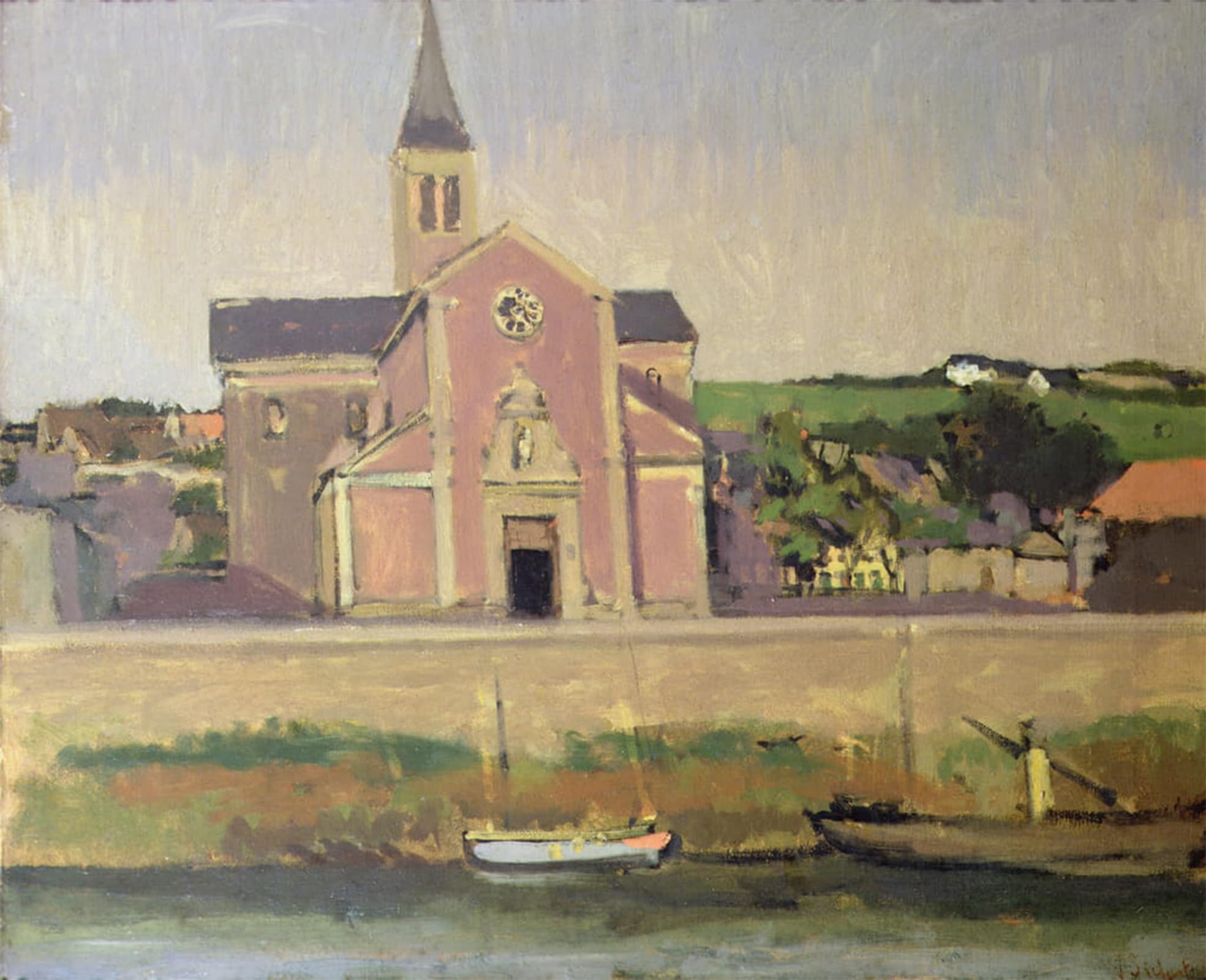 SERENDIPITP Vintage Wall Art Canvas Nordic Poster Canvas Print Picture the Church of Pollet Dieppe by Walter Richard Sickert Wall Art Poster for Home Decor 60x90cm