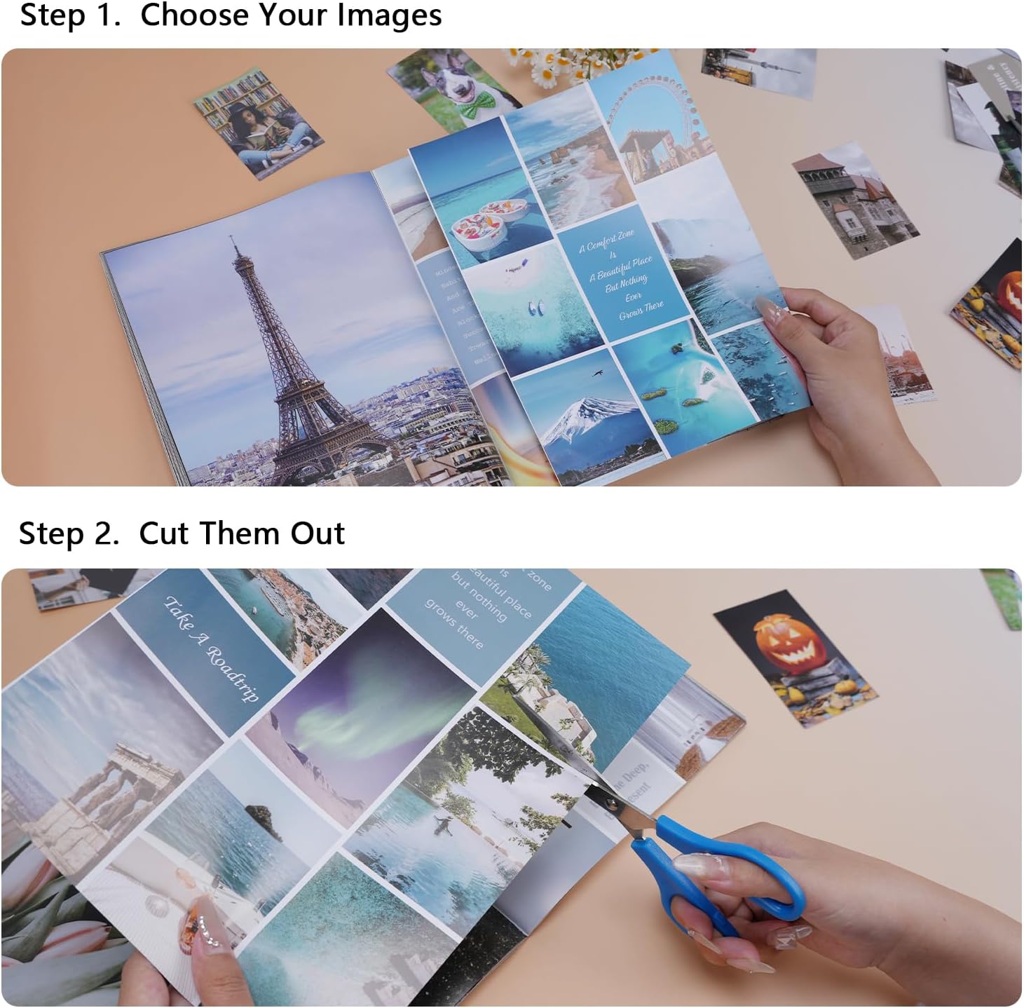 Vision Board Book for Black Women - 1500+ Vision Board Supplies, 168 Pages Inspirational Pictures & Quotes for Vision Board Kit&Clip Art, Dream Board and Collage Book for Goal Setting - Image 3