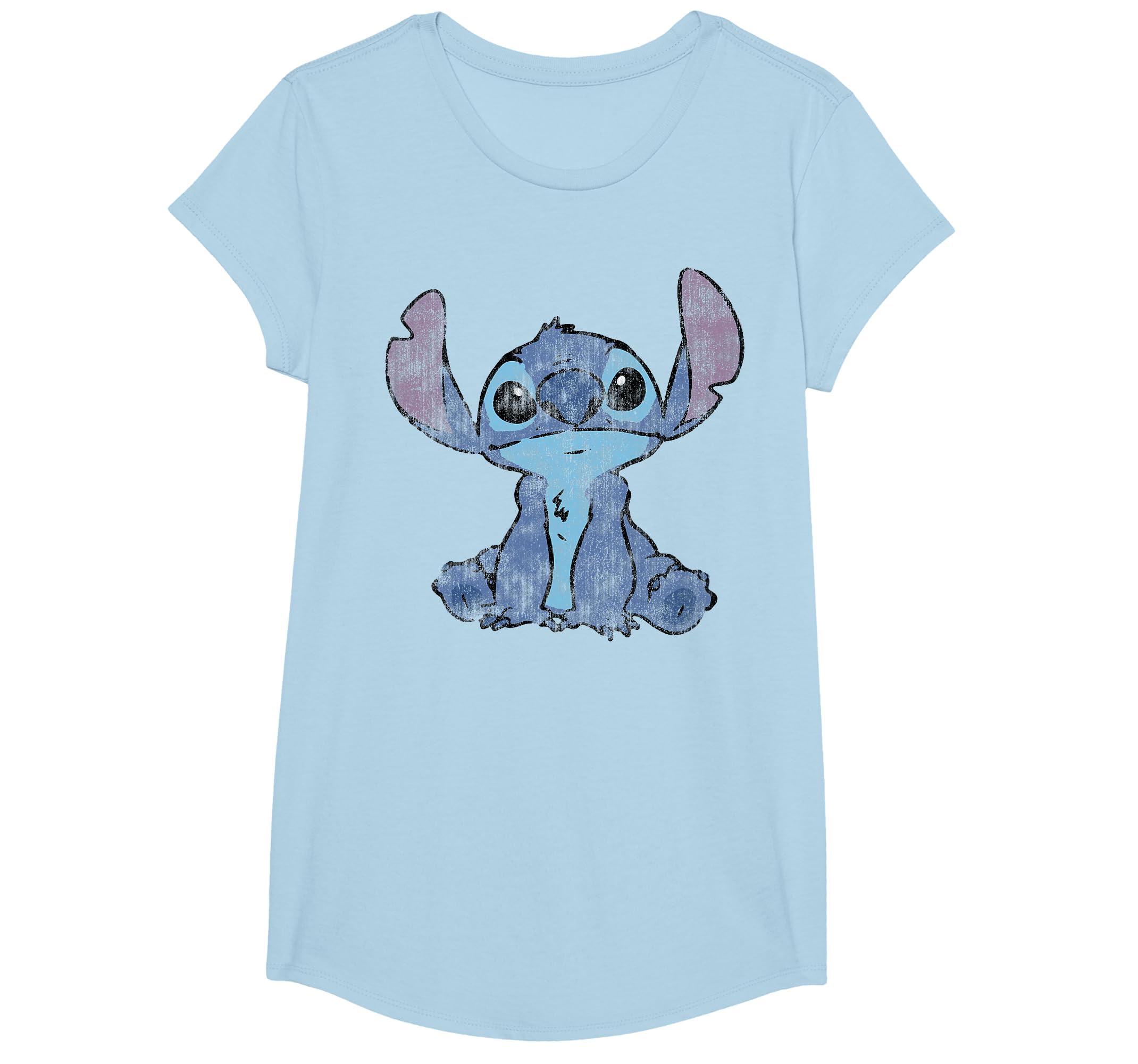 Disney Lilo &amp; Stitch Distressed Stitch Portrait T-Shirt