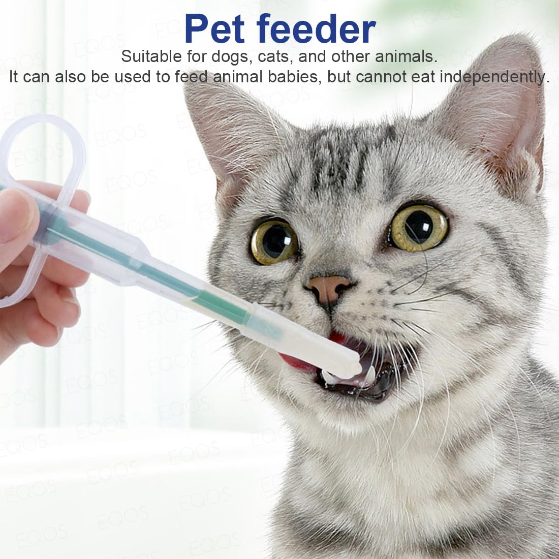 Siringa Per Animali Domestici 2 Pezzi Con 8 Punte - Sparapillole Per Gatti E Cani, Facile Da Usare E Pulire