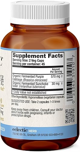 Miniatura 3 de Eclectic Institute Raw Fresh Freeze-Dried Purple Probiótic 90 No-GMO 300 mg Cápsulas Veg