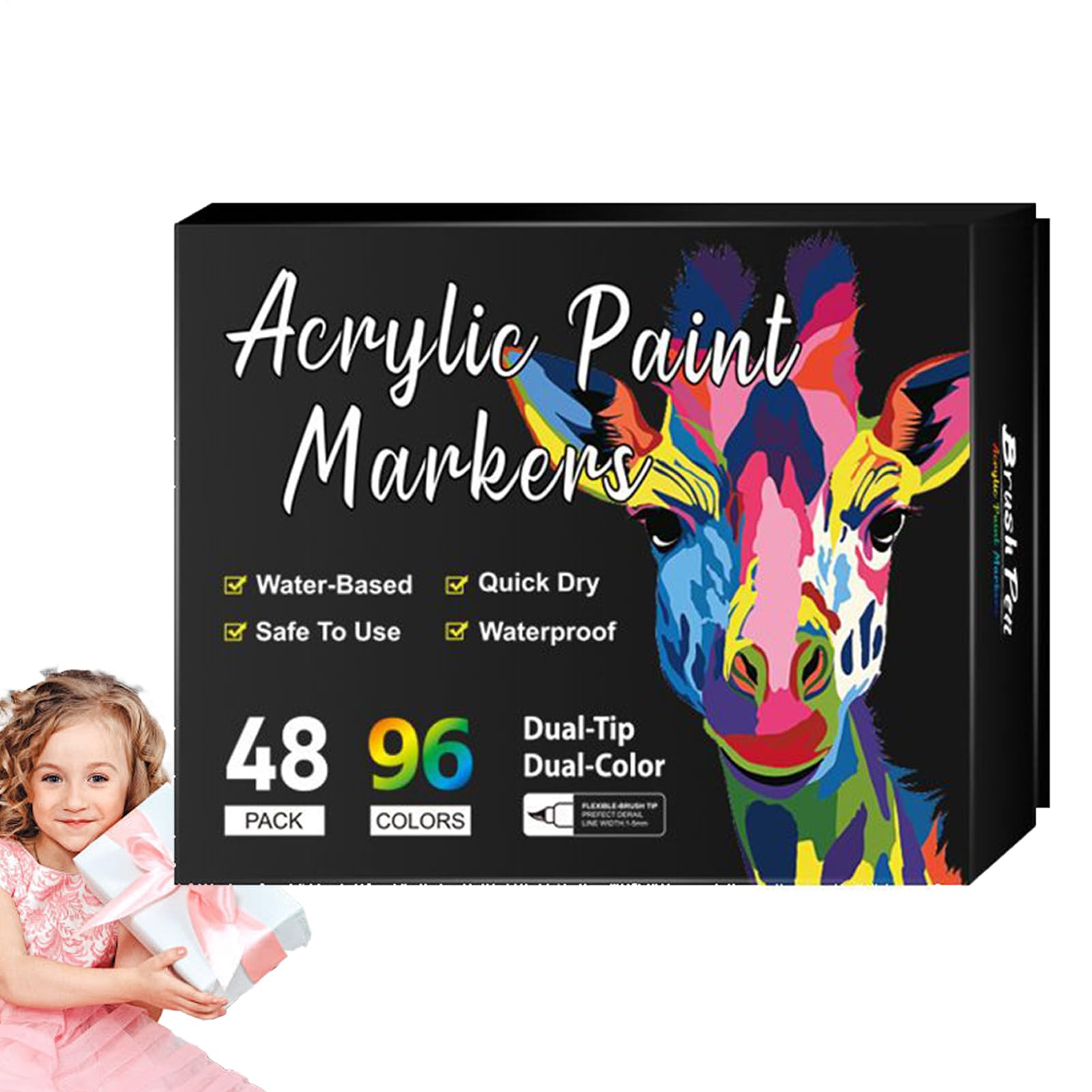 Zestaw Markerów Akrylowych Wodoodporne Pisaki Ceramiczne | Odporna Na Blaknięcie Artykuły Plastyczne, Szybkoschnące Narzędzia Do Kaligrafii I Scrapbookingu