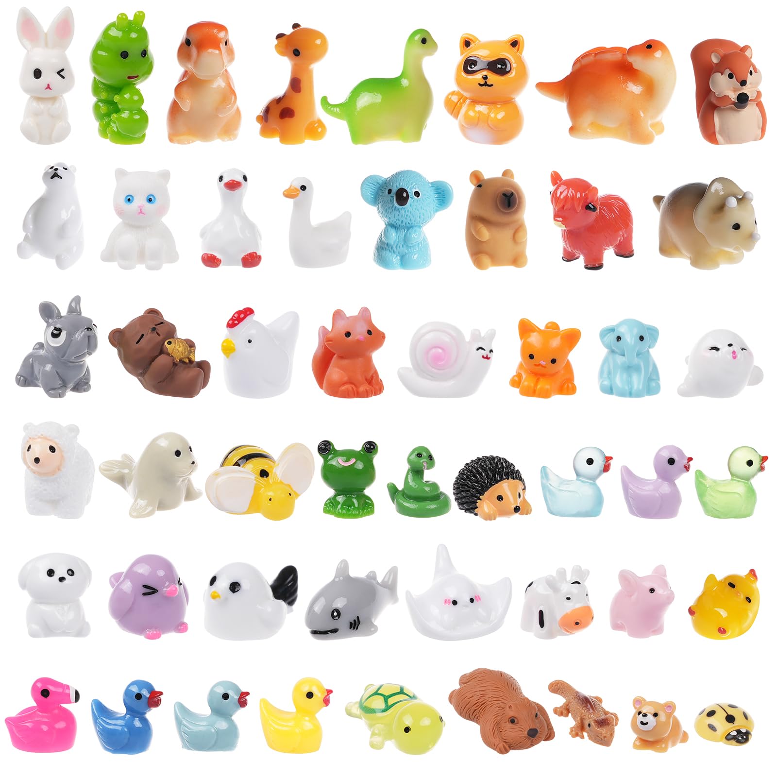 BeadRiver 50 Pcs Mini Resin Animals Bulk - dollhouse accessories | Mubboo