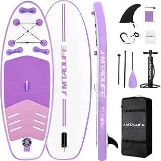 Kids Inflatable Stand Up Paddle Board, Kids Paddle Board with SUP Accessories, Anti-Slip EVA Deck, 7’6’’Child SUP for Kids & Youth