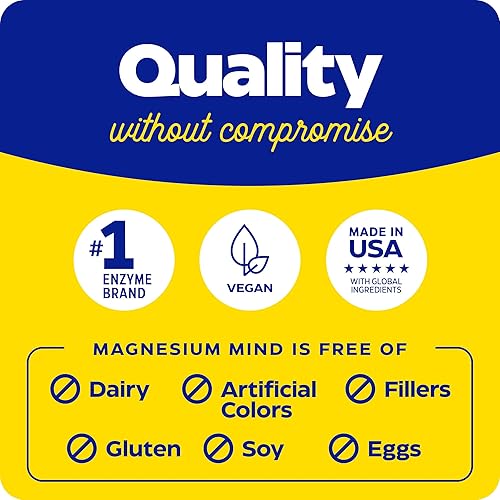 Miniatura 7 de Enzymedica, Mente de magnesio con ATA Mg, absorción 24% más rápida, magnesio de alta biodisponibilidad para dormir, estrés y cognición, 120 unidades