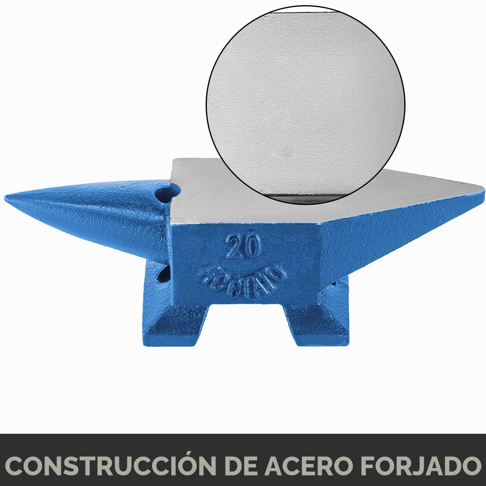 Happybuy Yunque de Metal 20 KG, Yunque de Acero 44,1 lbs Yunque de Herrero Ideal para Metalúrgicos y Herreros para Remachar, Aplanar, Forjar y Formar Metal