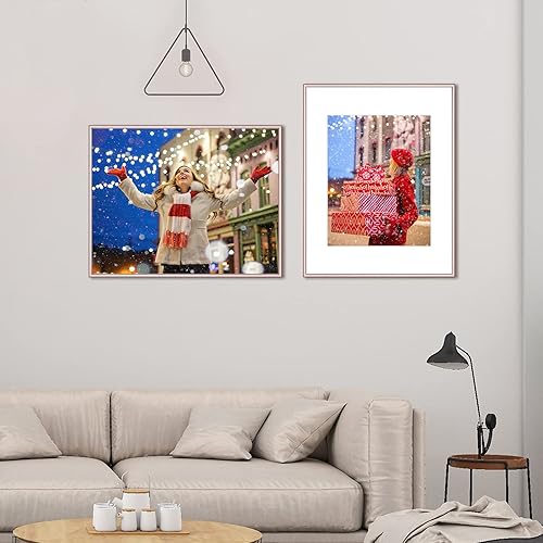 Miniatura 8 de Fkvat Juego de 2 portarretratos de 8 x 12 pulgadas, de metal fino cepillado de latón para pared y mesa, horizontal y vertical, sin paspartú para