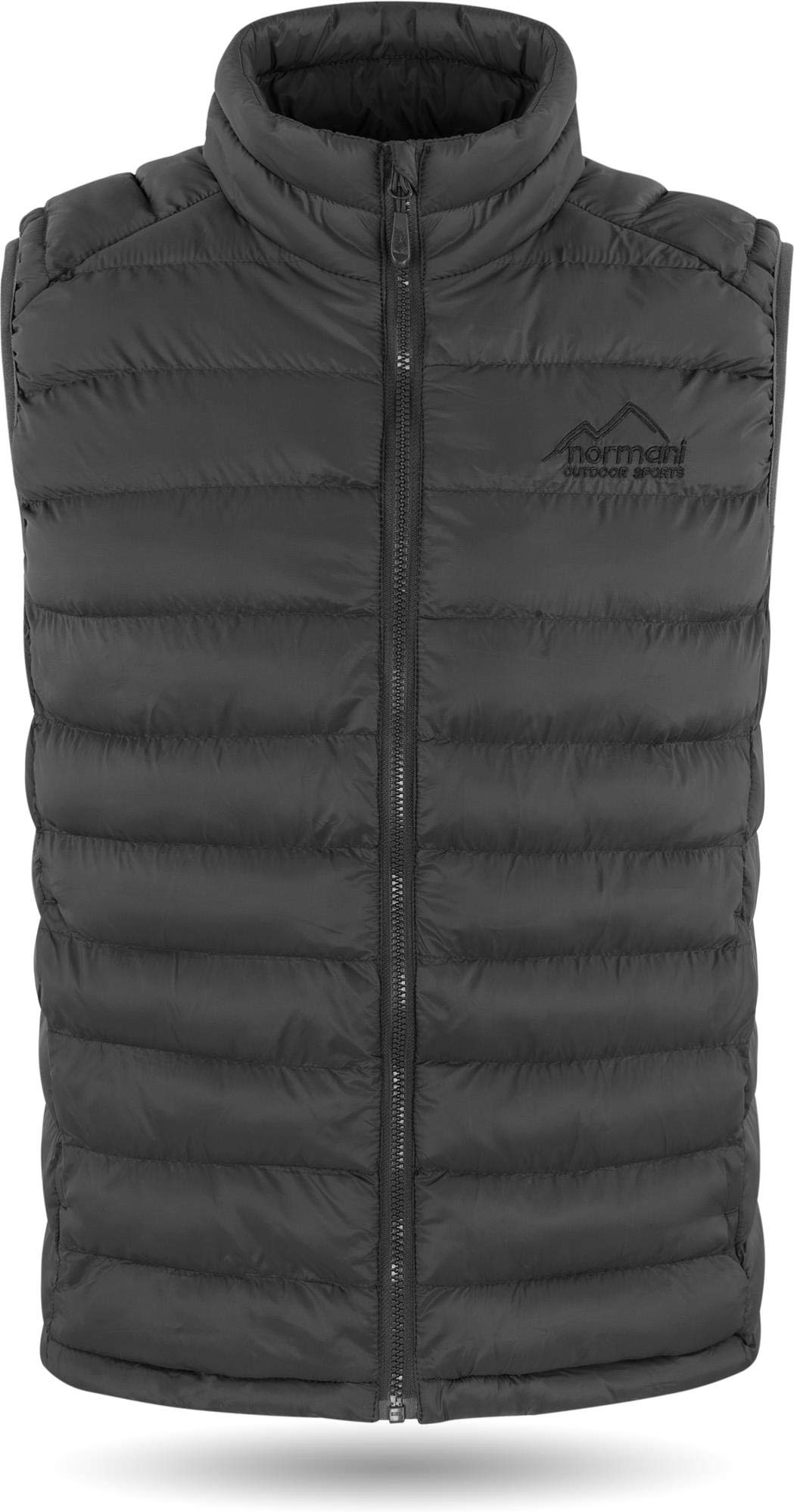 normani Herren Wattierte Steppweste winddichter Bodywarmer Winterweste Outdoor-Funktionsweste Ärmellos mit Stehkragen und Reißverschlussseitentaschen