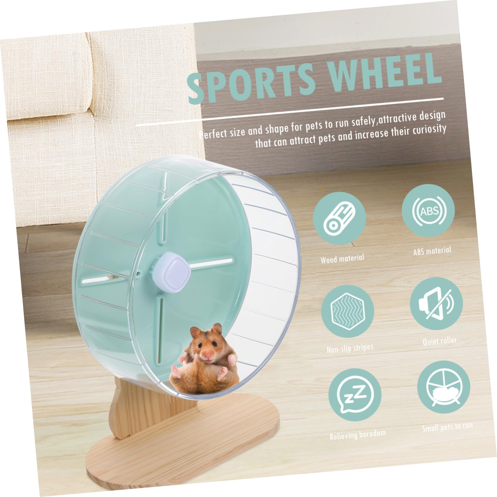 TOYANDONA Décoration Danimalerie Exercice Roue pour Chinchilla Petite Roue pour Hamster Jouet Silencieux pour Rat