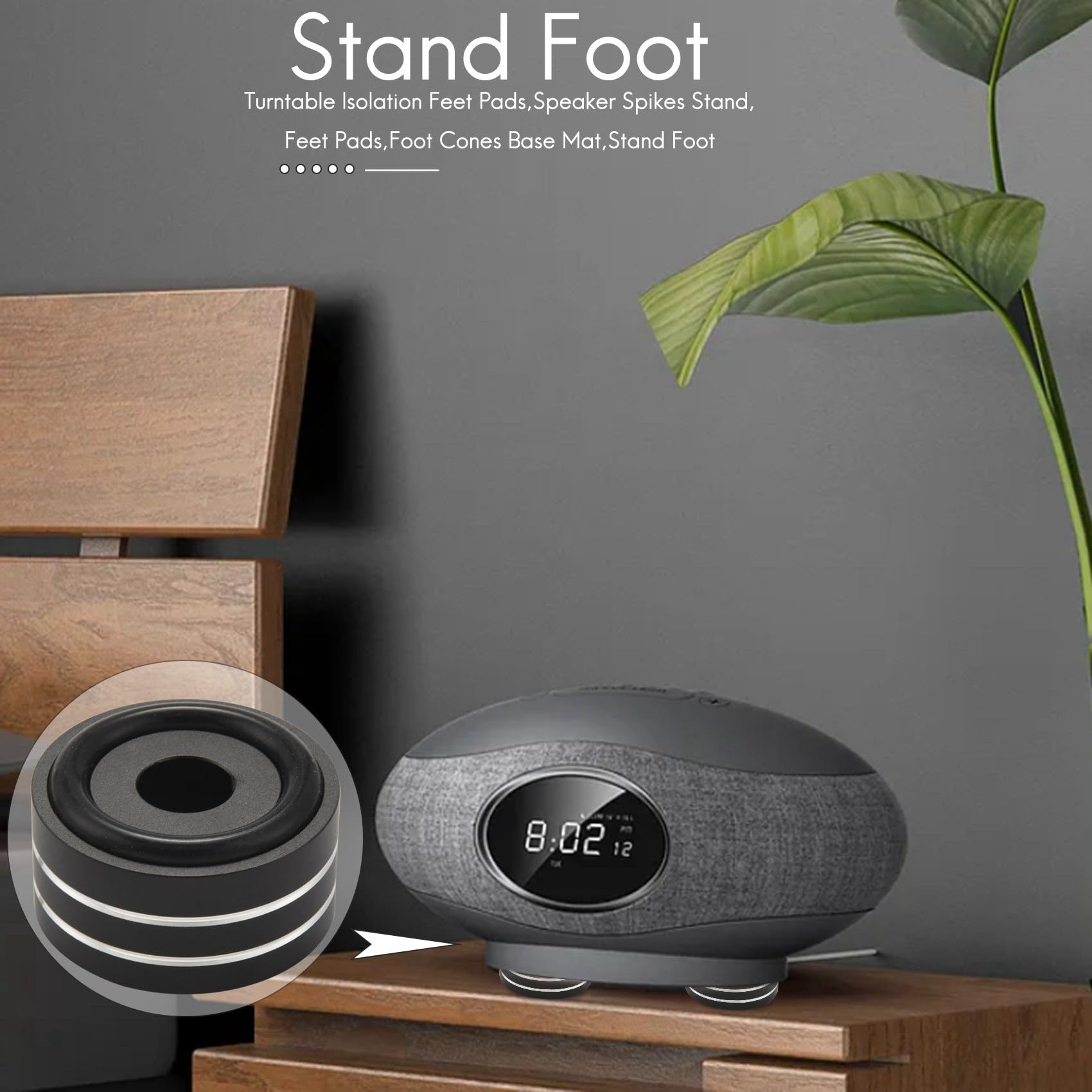 4 Piedi 40X20 Mm nel Alluminio HiFi AMP Altoparlante Stand di Supporto Giradischi Giradischi