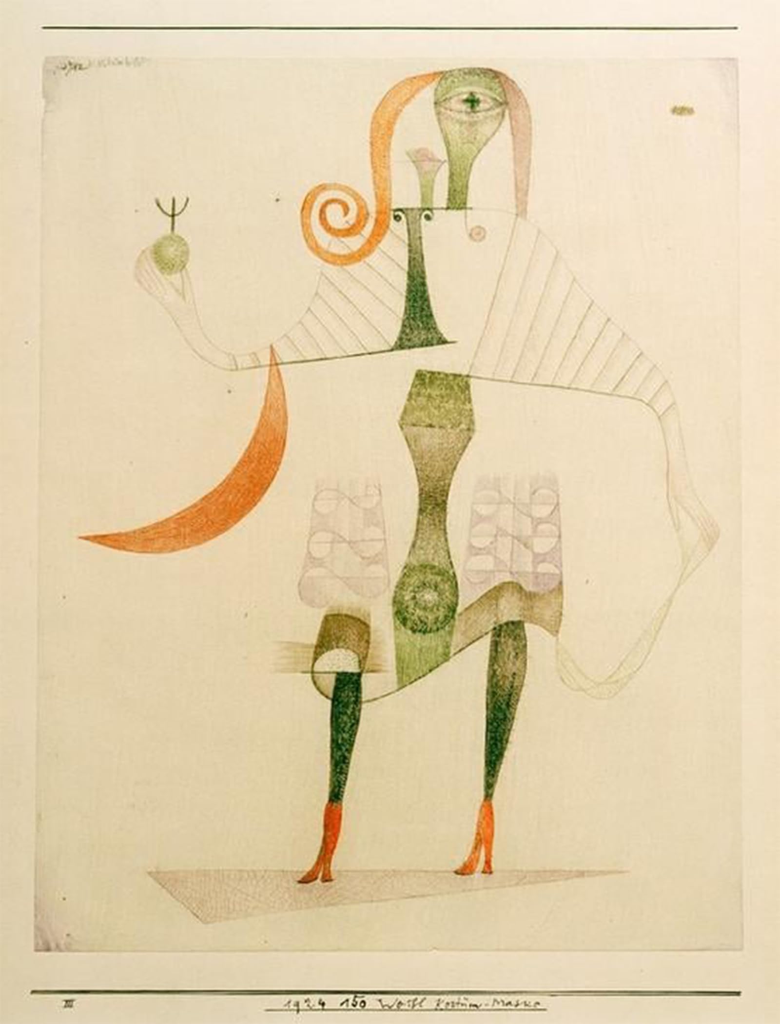 ARTXLXXBN Famous Prints Artwork Pictures Poster Painting Art Fem Costume by Paul Klee Artwork Landscape Pictures for Home Decor 60x90cm