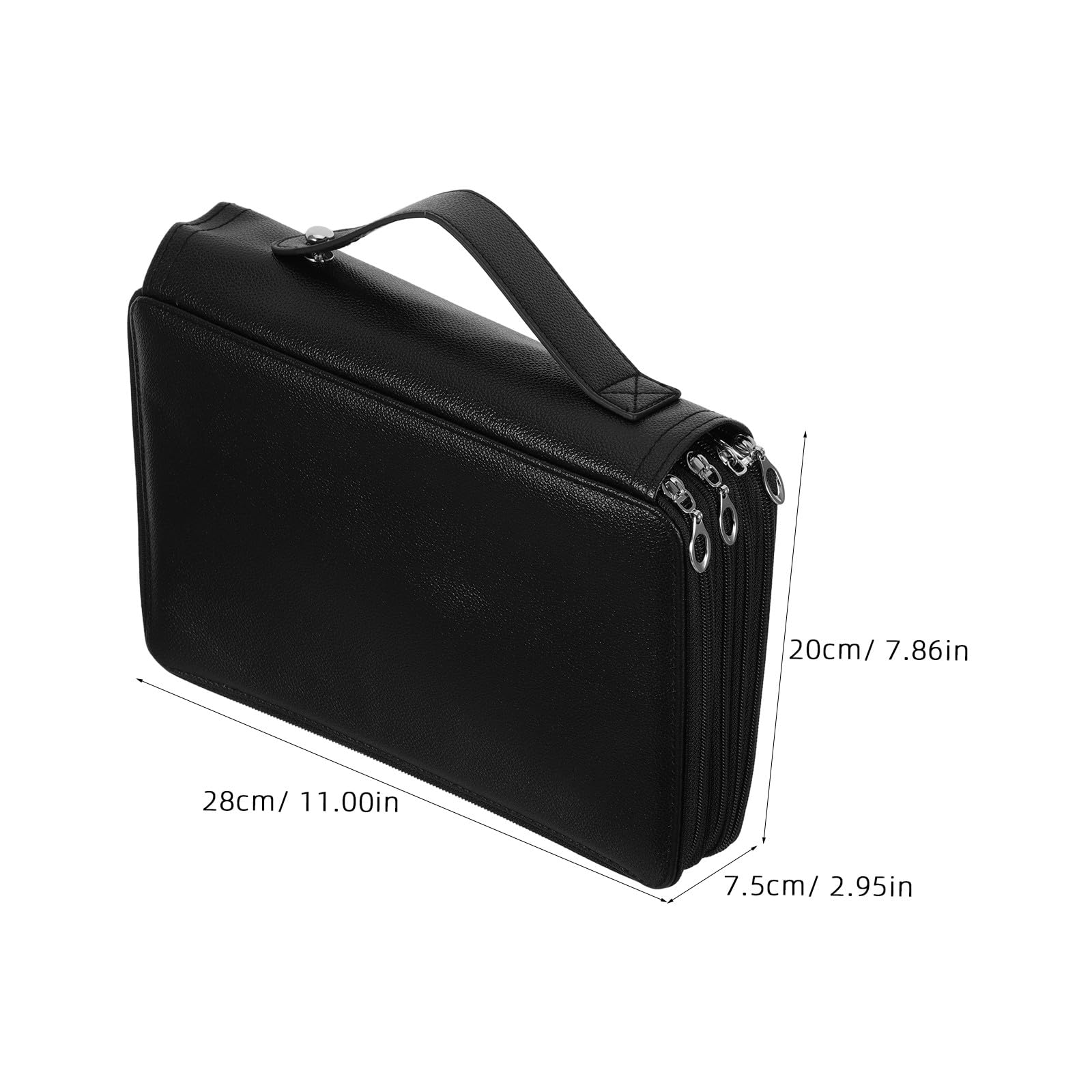 Holibanna Astuccio grande: organizer per matite colorate da 200 scomparti, astuccio con cerniera di grande capacità per articoli artistici, portapenne a 4 strati con maniglia