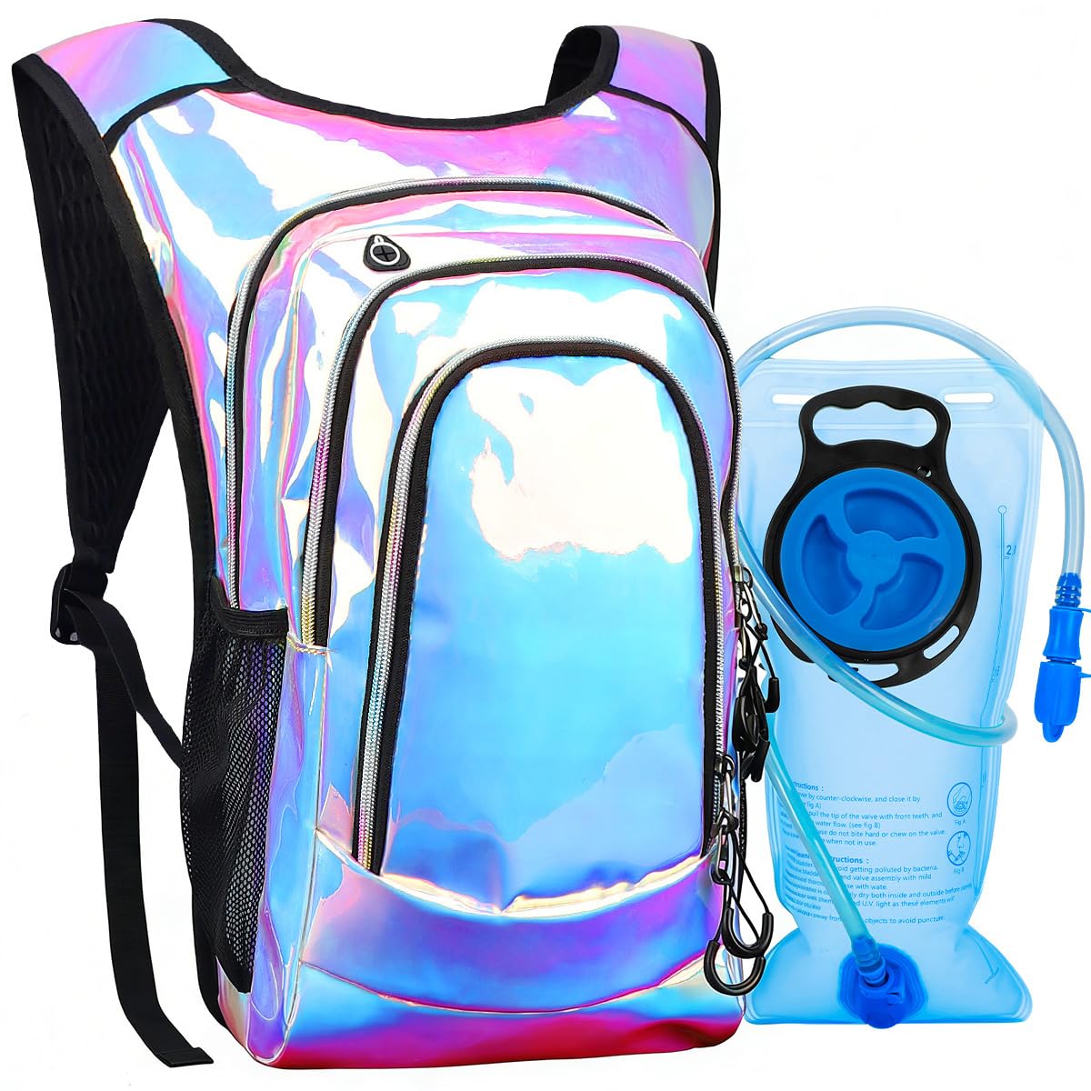 Zaino per idratazione, festival rave, con sacca idrica da 2 l, zaino per rave Hydropack Hydro per escursionismo, ciclismo