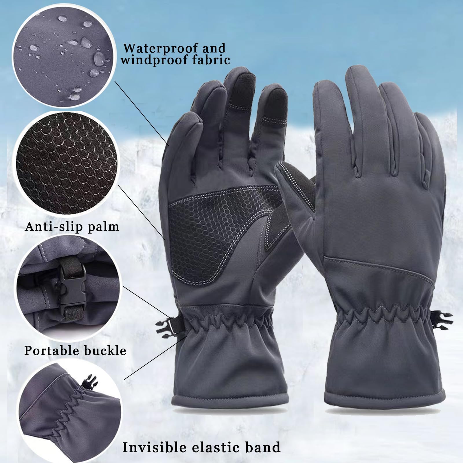 Touchscreen Thermal Winter Gloves For Men And Women Panama - View #7