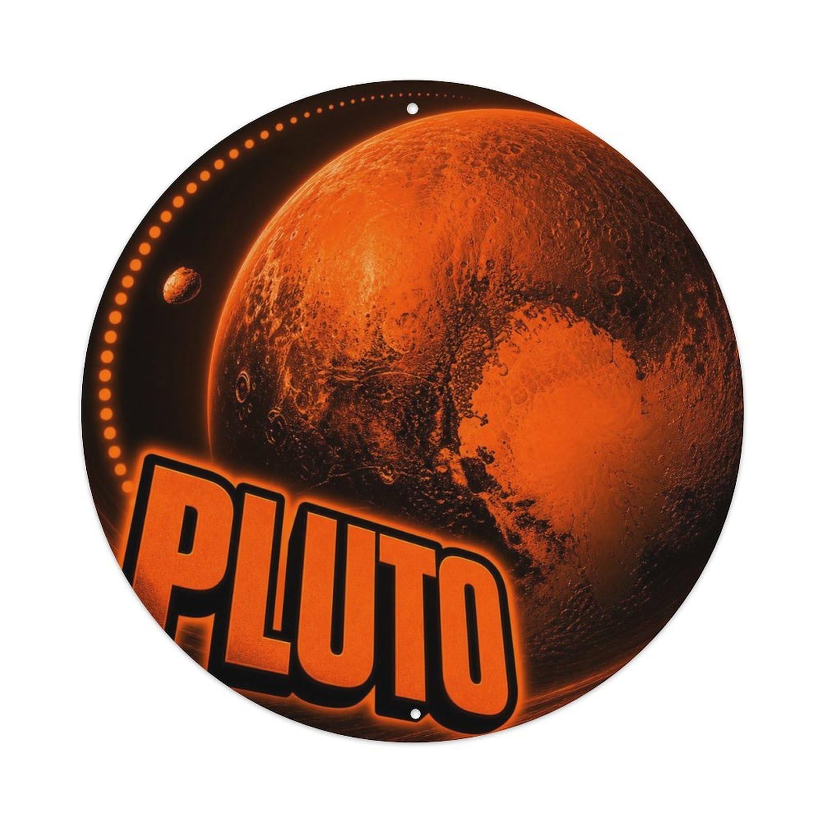 Celestial Pluto Outer World Planetary Orbit Metal Tin Sign