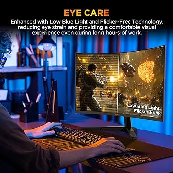Amazon.com: KOORUI 25 Inch Curved Gaming Monitor 240Hz FHD