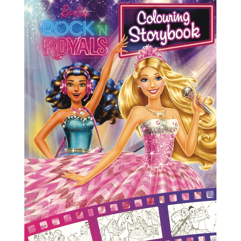 Barbie in Rock N Royals Colouring Storybook : Parragon: Amazon.in: Toys ...
