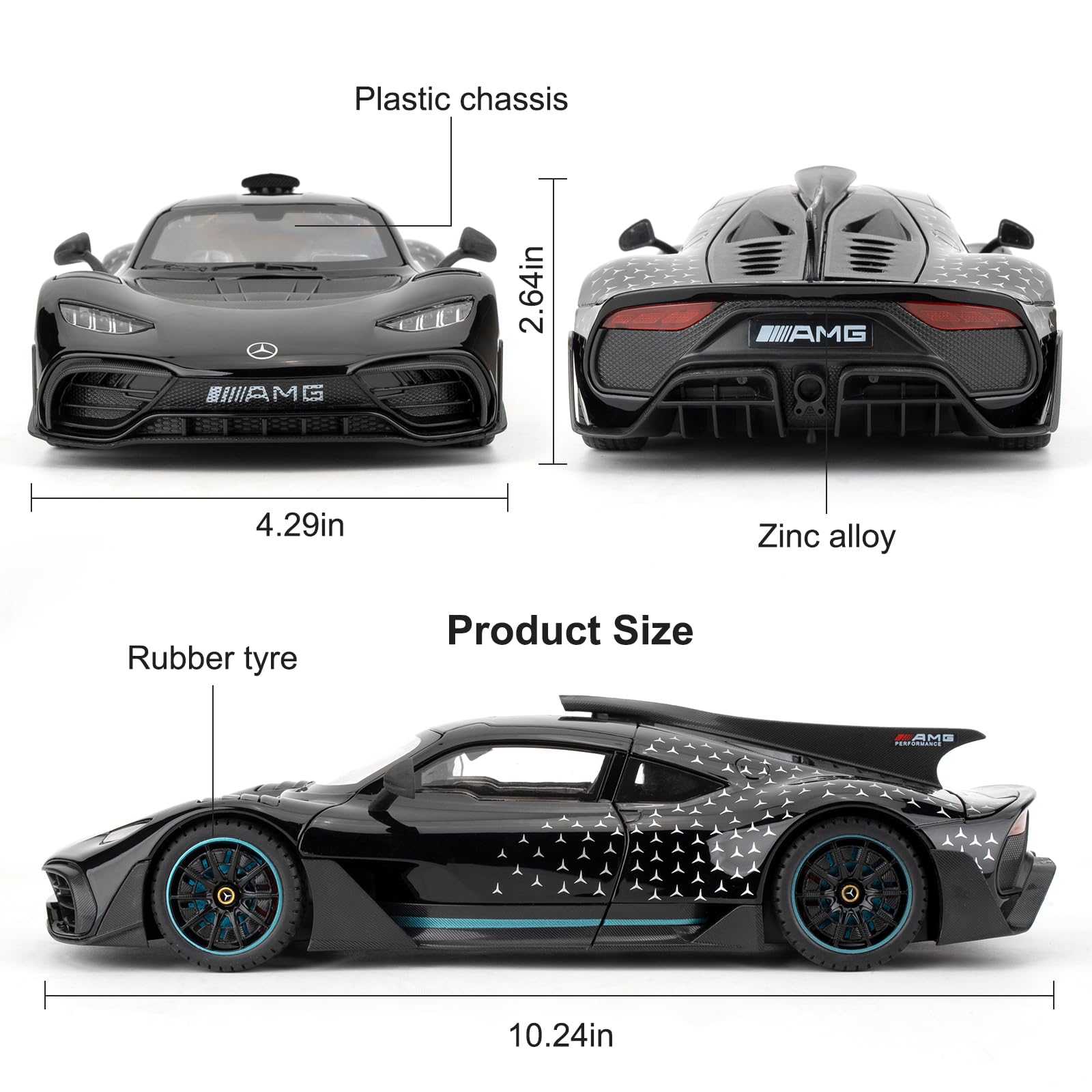 imtfzct 1/18 Mercedes AMG ONE Die-cast Model Car, Collectible