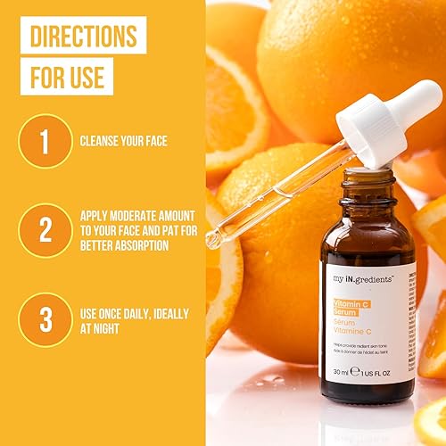 Miniatura 7 de Masque Bar my iN.gredients - Suero facial con 12 % de vitamina C, desvanece las manchas de la edad, refinación de poros, reparación de arrugas,