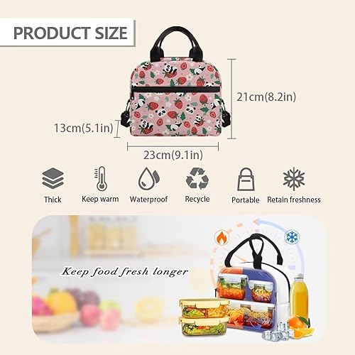 Vista 161 de doginthehole Bolsa de almuerzo portátil de teñido anudado azul, bolsa de almuerzo, organizador reutilizable, hielera para adultos, al aire libre