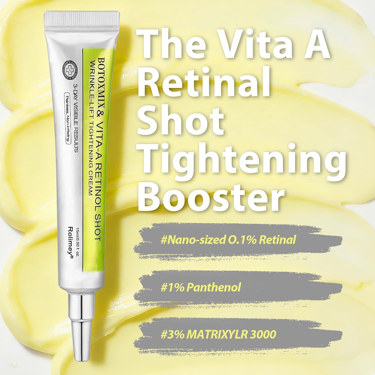 Botoxmix & Vita-A Retinol Shot Wrinkle-Lift Tightening Cream, Vita A Retinal Shot Tightening Booster, Anti Wrinkle cream - Pore Minimizer, Wrinkles & Fine Lines for All Skin-W1 - Image 2