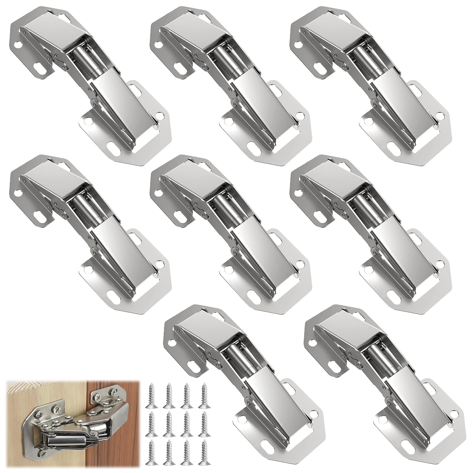 4 Cerniere Per Ante Armadio - 104x44mm, A Scomparsa | Per Cucina E Camera - Foto 9