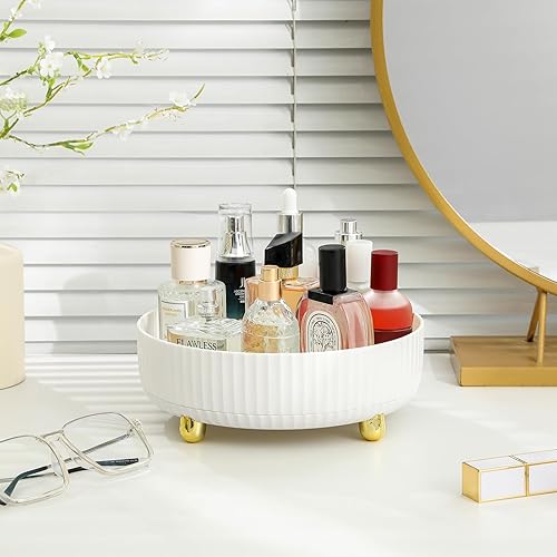 Miniatura 2 de Anyoifax Bandeja organizadora de perfumes de maquillaje, giratoria de 360 grados, organizador de loción para el cuidado de la piel, organizador de