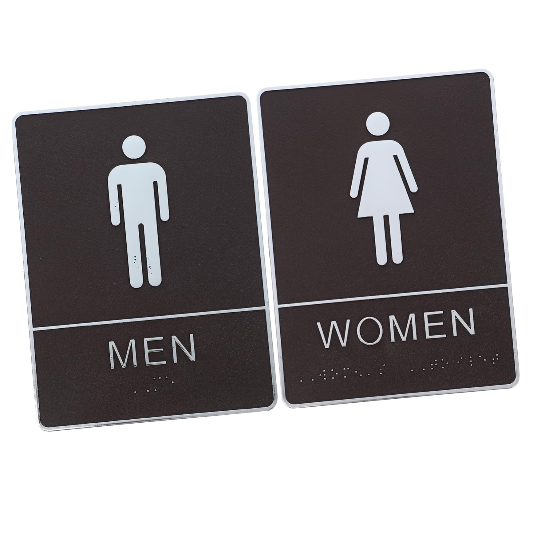 OUNONA Public Washroom Sign Braille Washroom Marker Self-Adhesive Acrylic Gender Restroom