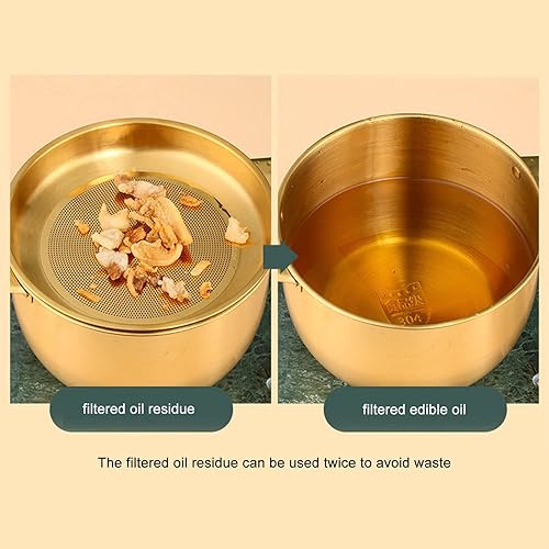 Miniatura 6 de Contenedor de grasa de tocino con colador de malla fina de 2.8 L con colador, bandeja de filtro de aceite de cocina, olla de almacenamiento de