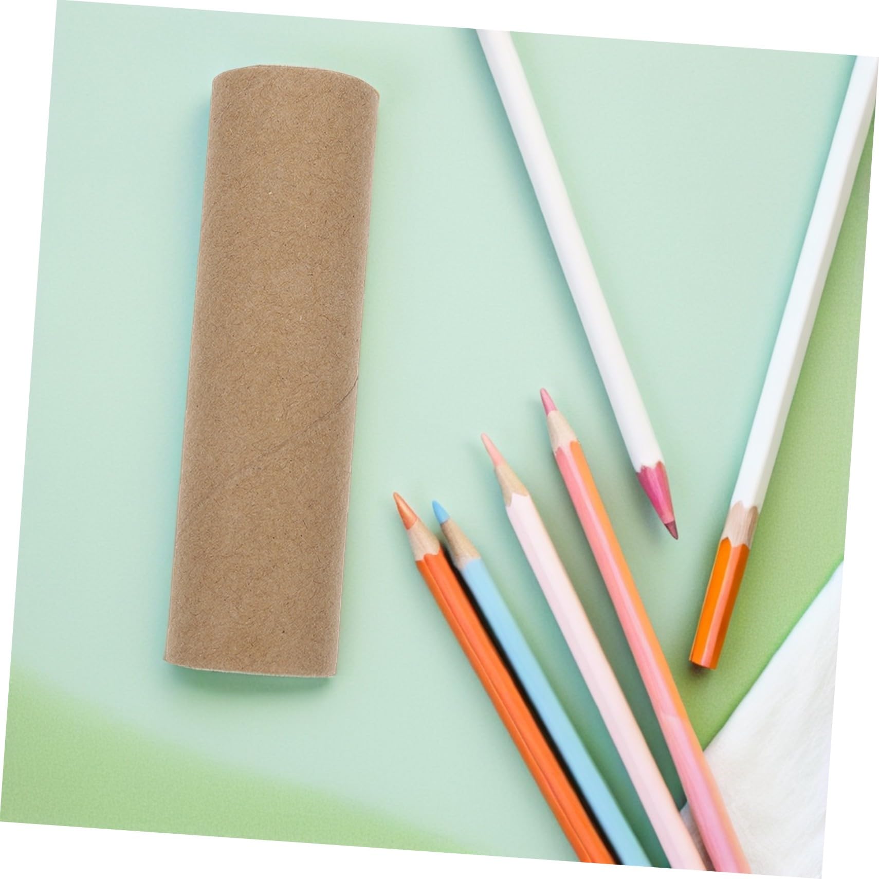 EXAOMBLE 15 Tubos Redondos De Cartón Kraft, Rollos Para Manualidades Infantiles y Bricolaje, Diámetro Interior 2,5 Cm Para Uso En Escuelas y Actividades Creativas