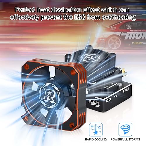 Miniatura 6 de Ventilador de enfriamiento del motor RC 21000RPM sin escobillas Motor RC Disipador de calor 8.4V ESC Ventilador de enfriamiento disipación de calor