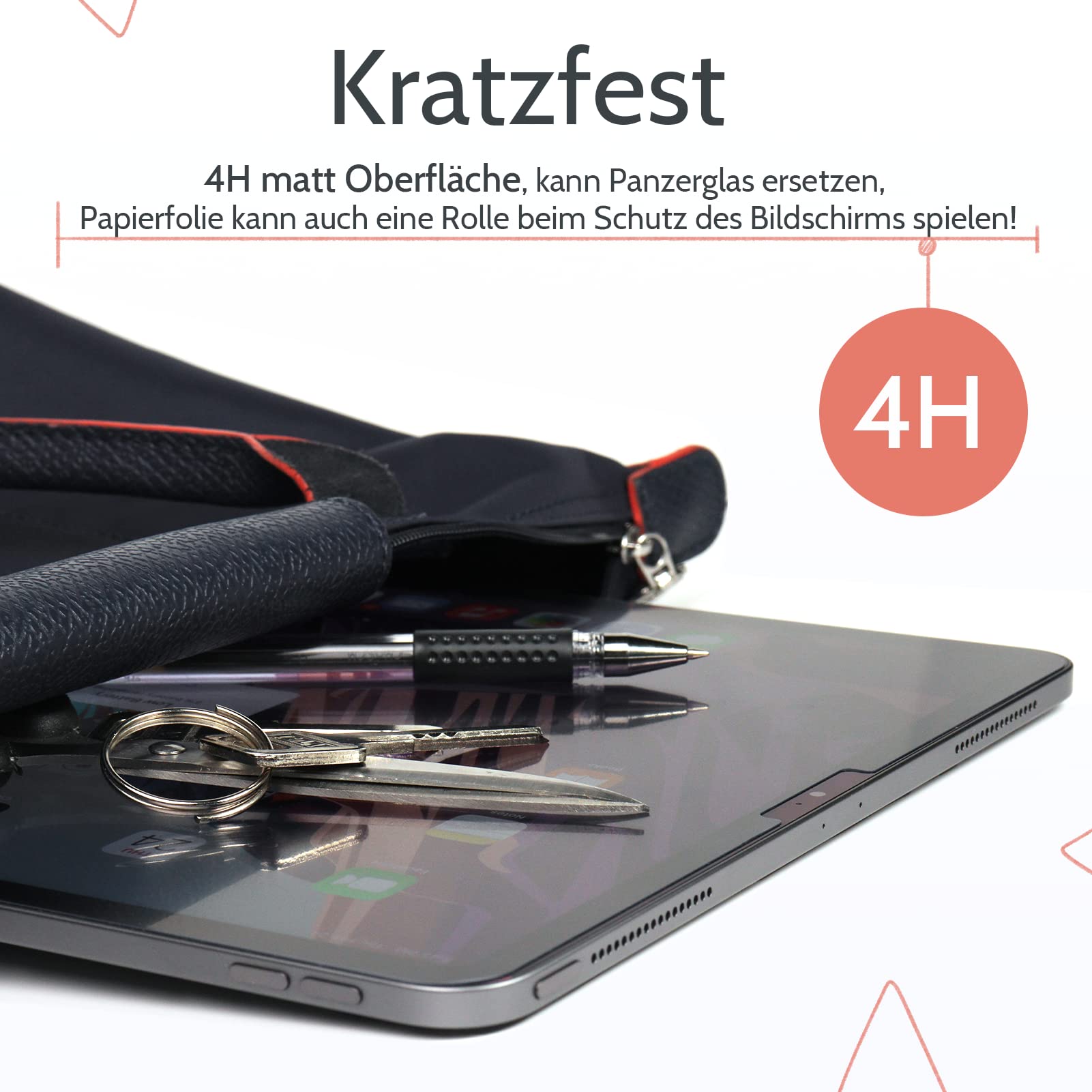 [2 Pezzi] Pellicole Protettive in Carta per iPad Pro 11 Pollici, Pellicola iPad Air 5 Generazione Effetto Carta 2022 & iPad Air 4 2020, Pellicola Opaca per Disegnare Crivere, Anti-impronta/Riflesso