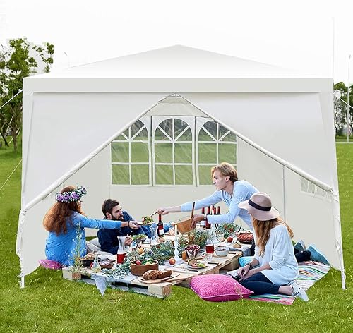 Miniatura 7 de KEDY - Tienda de campaña impermeable para exteriores de 10 x 10 pies, con una puerta con cremallera y tres ventanas, tienda de campaña para fiesta