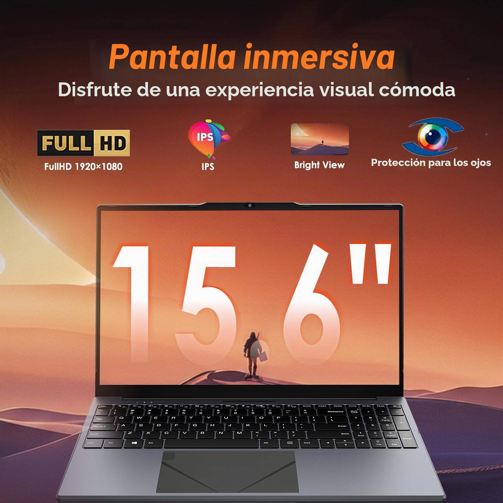 Kayoote Win11pro Ordenador Portátil 16GB RAM DDR4 512GB SSD 15,6 Pulgadas FHD Ryzen 7 5700U Procesador Laptop con USB 3.0 WiFi Bluetooth 5.0 reconocimiento de Huellas Dactilares teclado retroiluminado