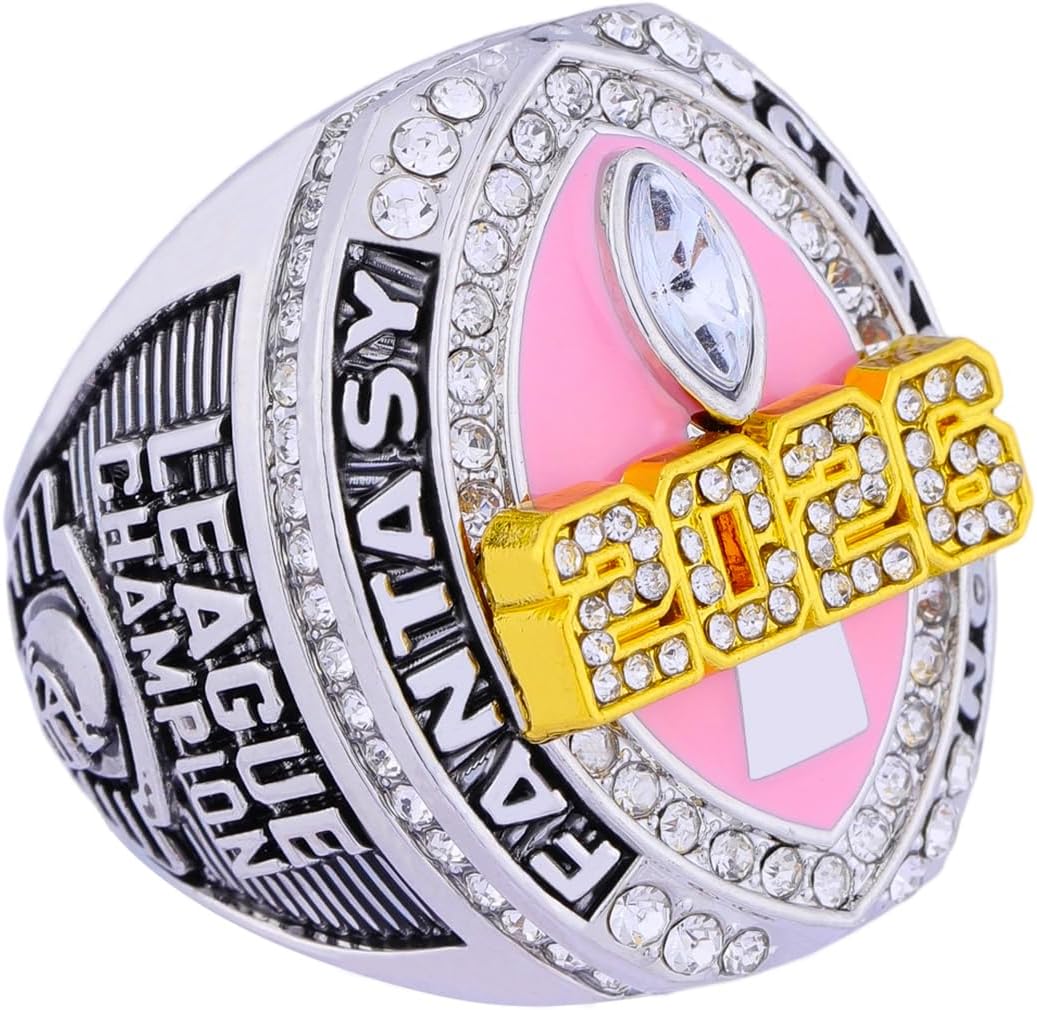 2026 Fantasy Football Championship Ring Heavy FFL Champion Trophy Ring Award Trophy for Fantasy Football League Winner