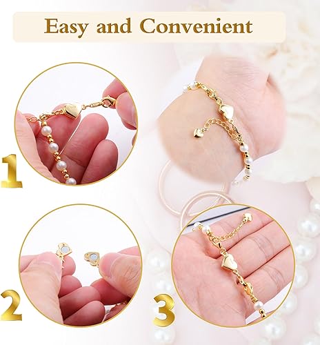 Miniatura 2 de Collar magnético de corazón de oro de 14 quilates, cierres y cierres de plata de ley 925, cierre de langosta doble, cierres magnéticos de joyería