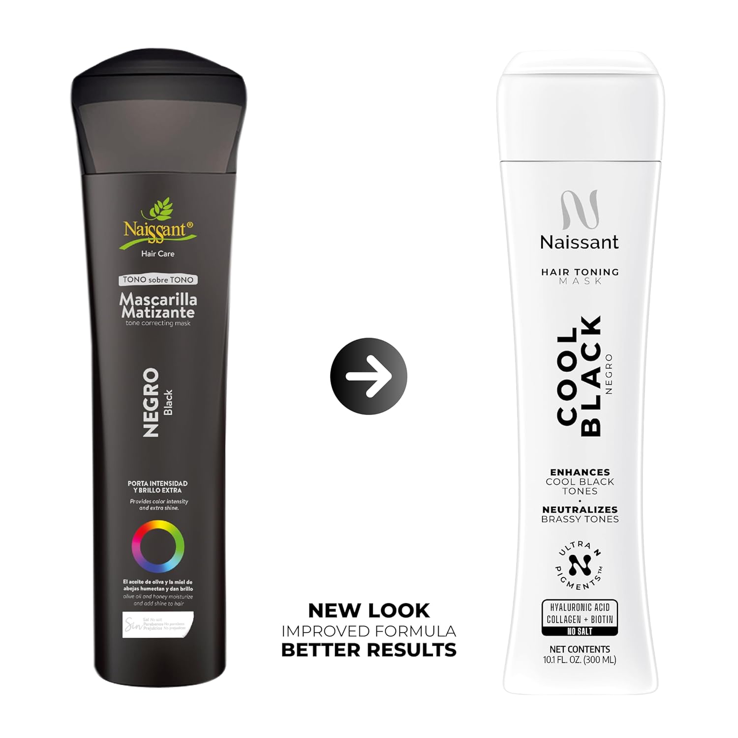 naissant Cool Black Hair Toning Mask | Ultra High-Purity Pigments | Neutralizes Red & Orange Undertones | Hyaluronic Acid, Collagen & Biotin | Paraben, Ammonia & Sulfate Free | 10.1 Fl. Oz - Image 3