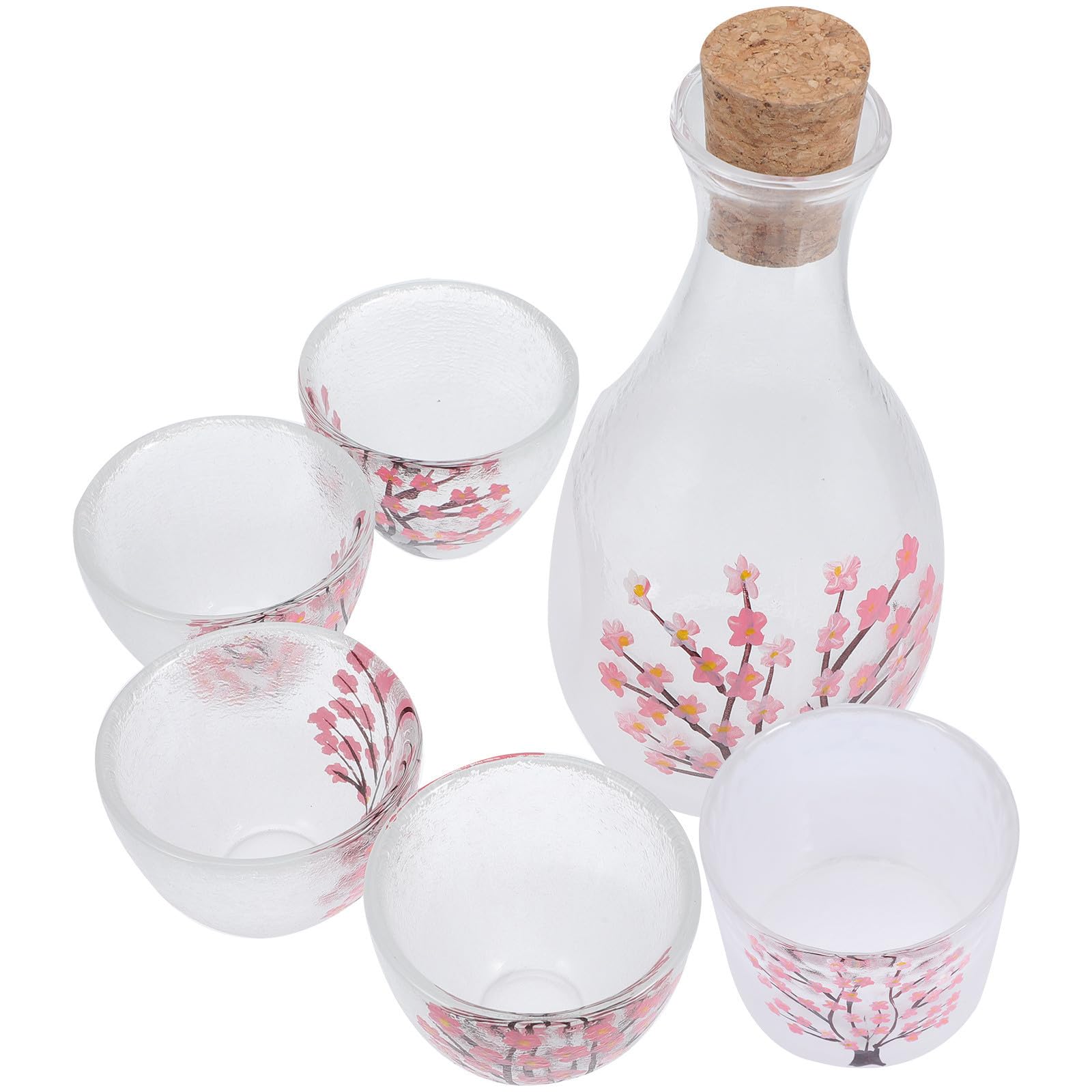 ULTECHNOVO Set da Sakè Giapponese in Vetro e Legno per Degustazione