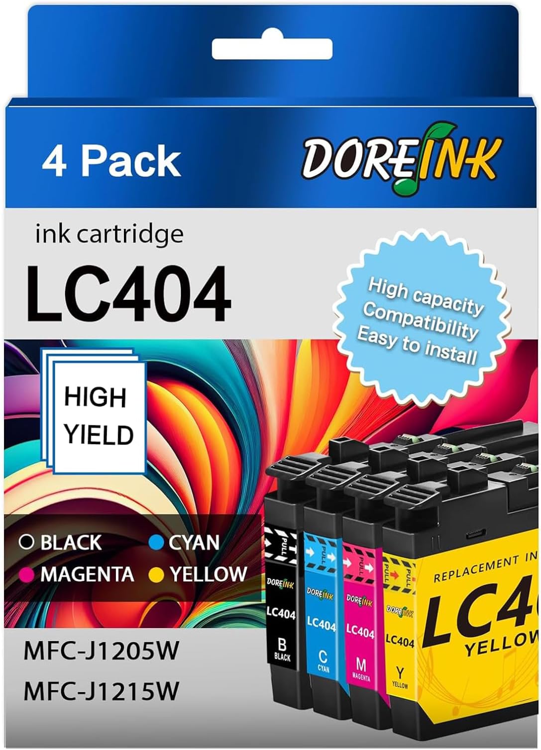 Ensemble Complet De 4 Cartouches à Jet D'encre Brother LC-203XL Haute - Foto 2