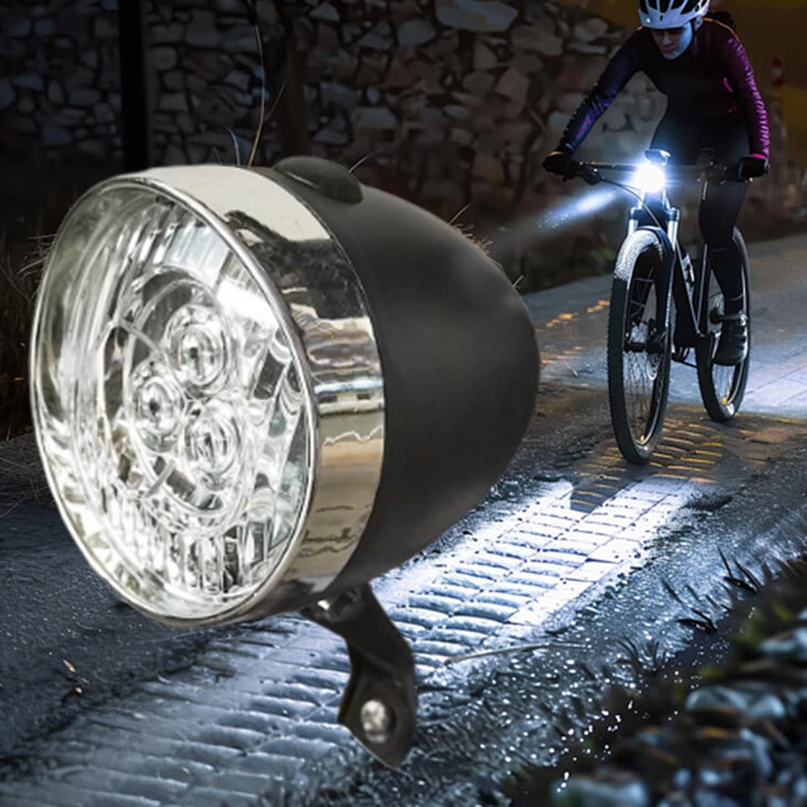 Fanale anteriore per bicicletta, 3 LED, impermeabile, di sicurezza, super luminosa, per guida notturna, per adulti, uomini, donne, ragazzi, ragazze e scooter