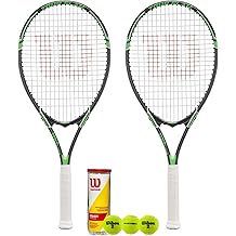 Wilson Federer Tour Tennis Racket x 2 + Tennis Balls