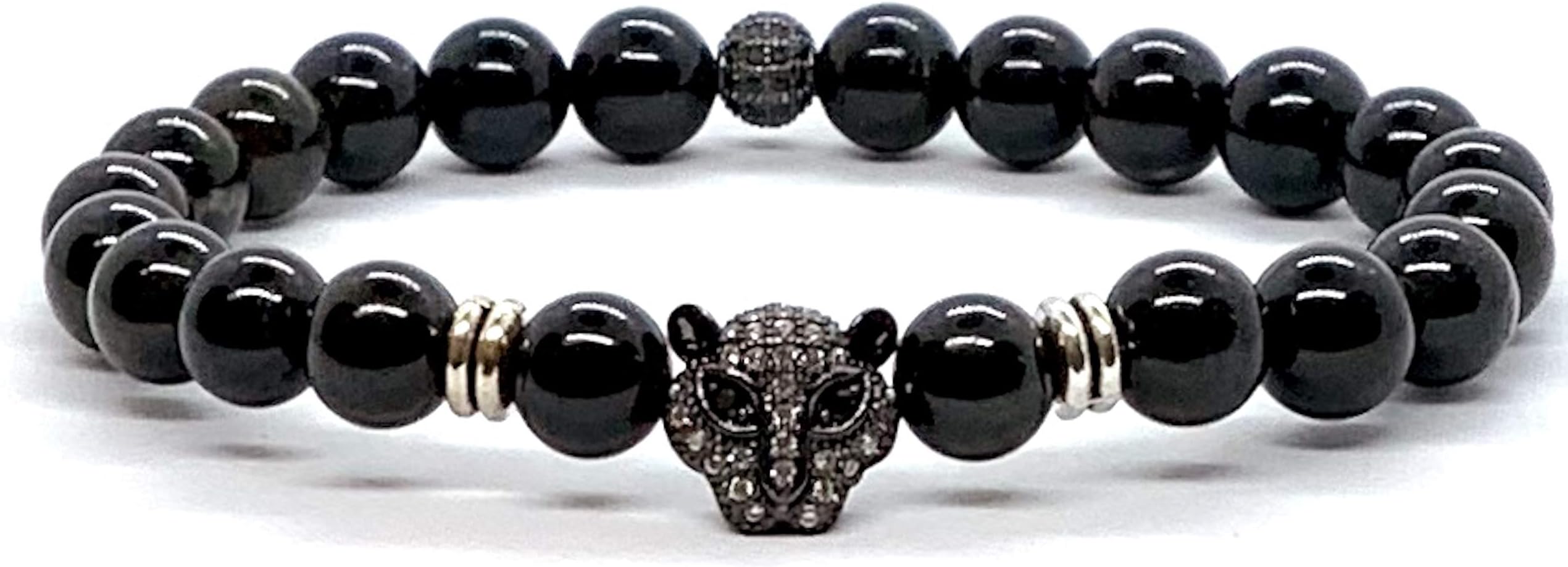 Piddro Black Panther Bracelet (Black Tourmaline, 6.5)