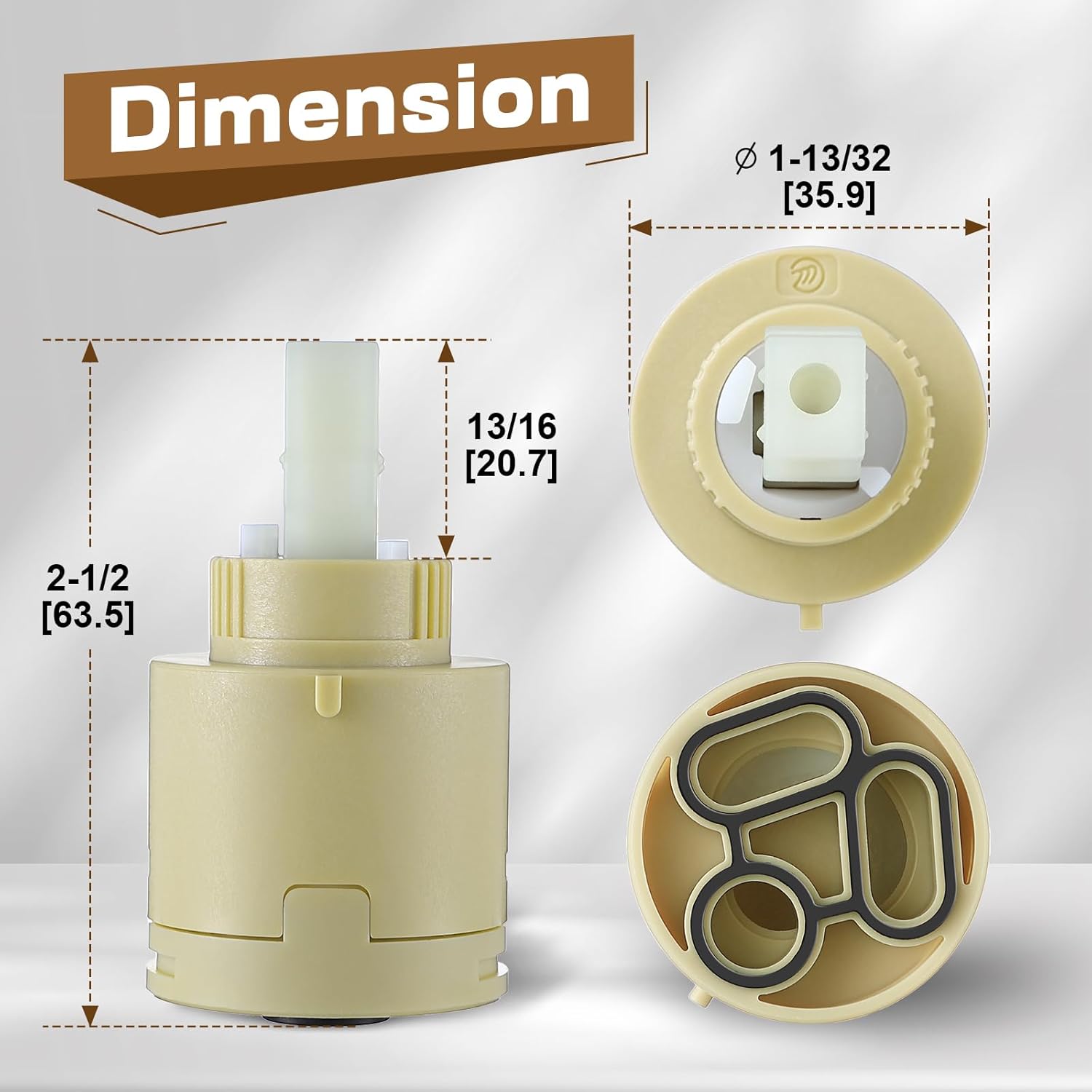 Enhon Single Lever Ceramic Disk Cartridge Compatible with 974-035/974-0350, Compatible with Price Pfister Marielle Lavatory Faucet, Faucet Cartridge Replacement