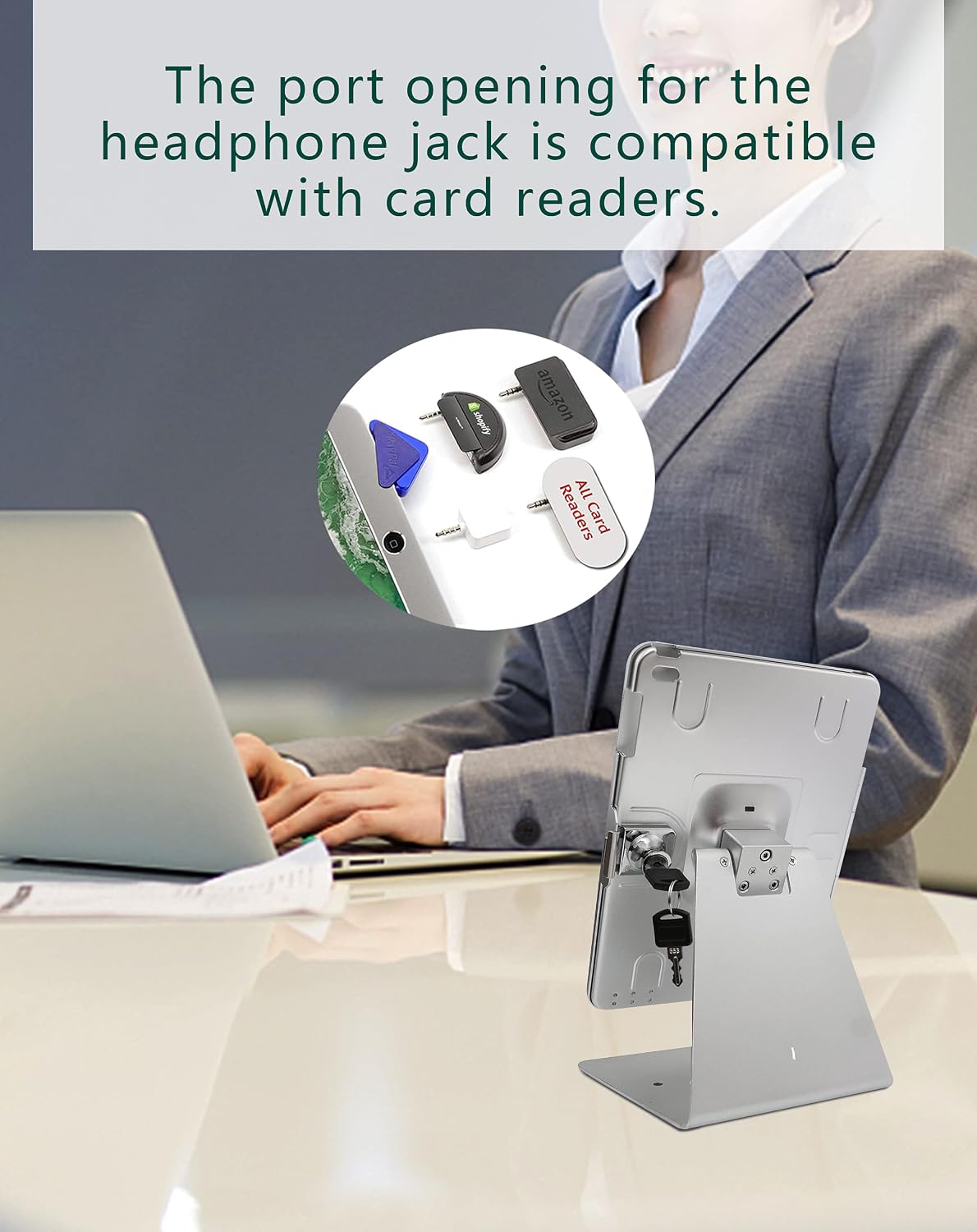 One-Day Sale: Up to 70% Off iPad Desktop Kiosk Anti-Theft Security POS Stand Holder Enclosure with Lock and Key for iPad 2017 & 2018, iPad air/air 2, iPad Pro 9.7, Flip & 360°Rotating Cheapest 🛒 iPad Desktop Kiosk Anti-Theft Security POS Stand Holder Enclosure with Lock and Key for iPad 2017 & 2018, iPad air/air 2, iPad Pro 9.7, Flip & 360°Rotating