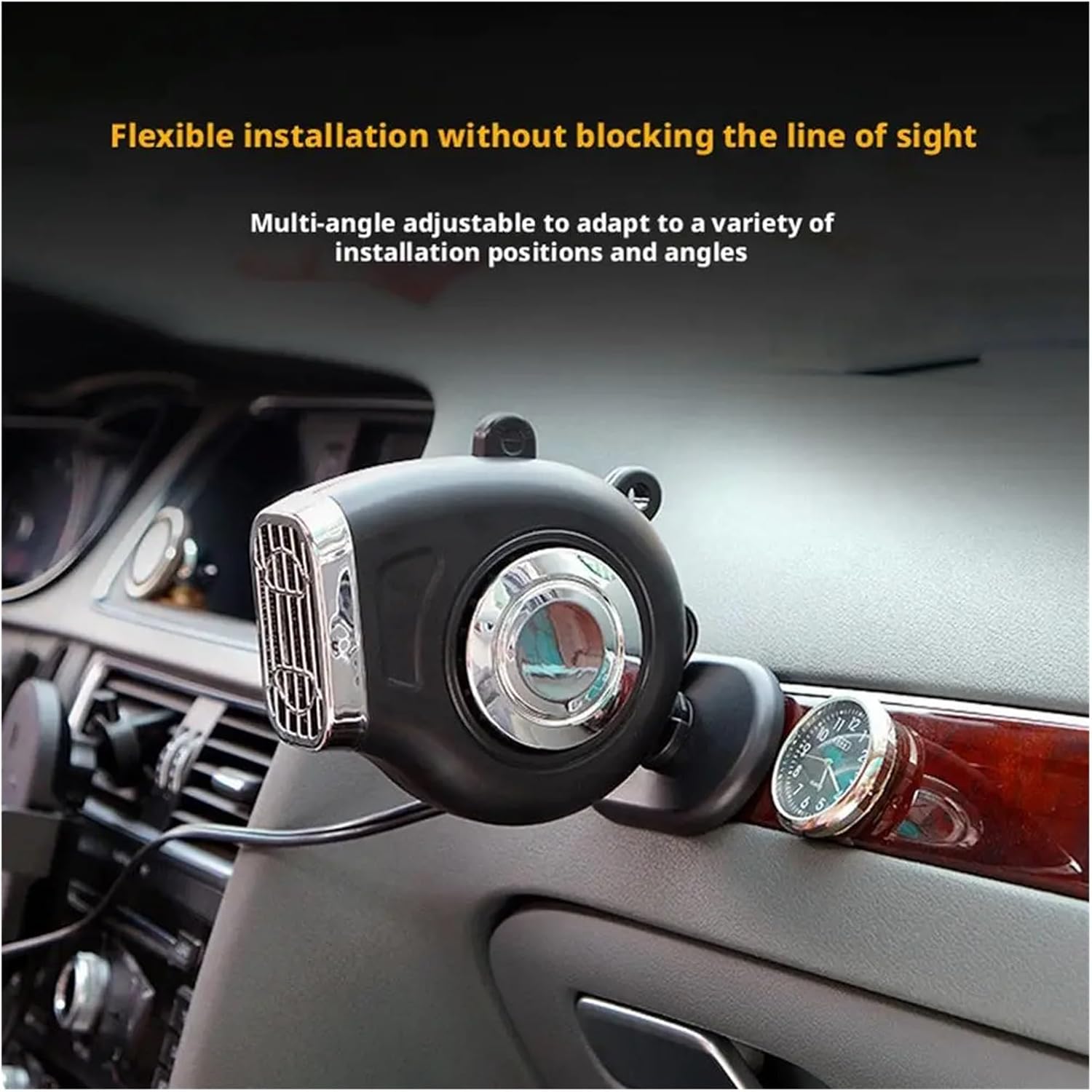 Car Heater Winter Heating Defrosting Defogger 360°Rotation Fast Windshield Defroster(A1)