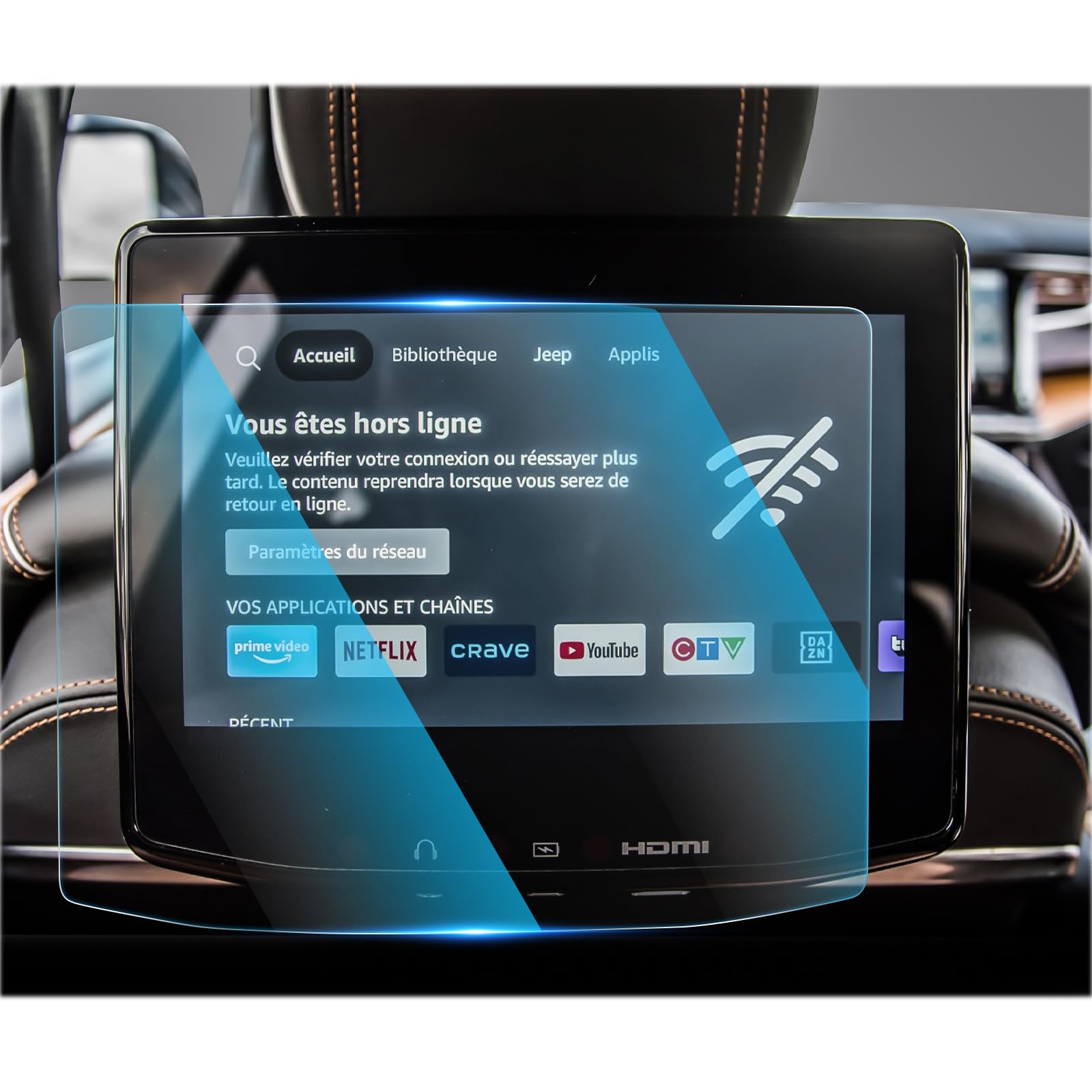 2Pcs Tempered Glass for Jeep Wagoneer/Grand Wagoneer 2022-2025 Screen Protector, Rear Media Touchscreen Accessories 2022 2023 2024 2025